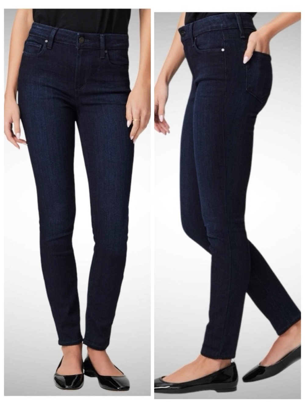 PAIGE Hoxton Midrise Dark Wash Skinny Ankle Jeans, Size 27